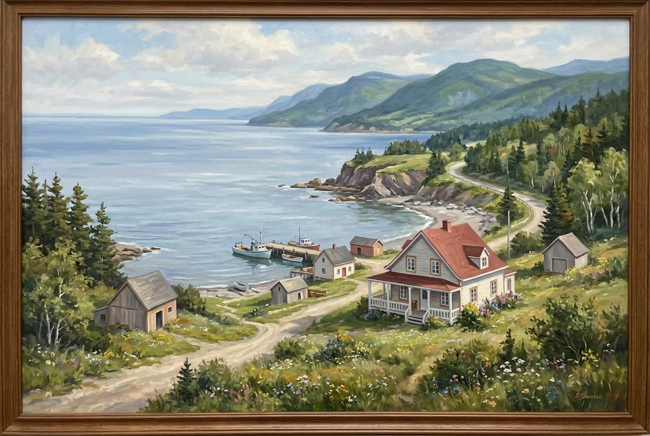 12x24 maison dete gaspesie 610 — œuvre de Nicole Nadeau Picard